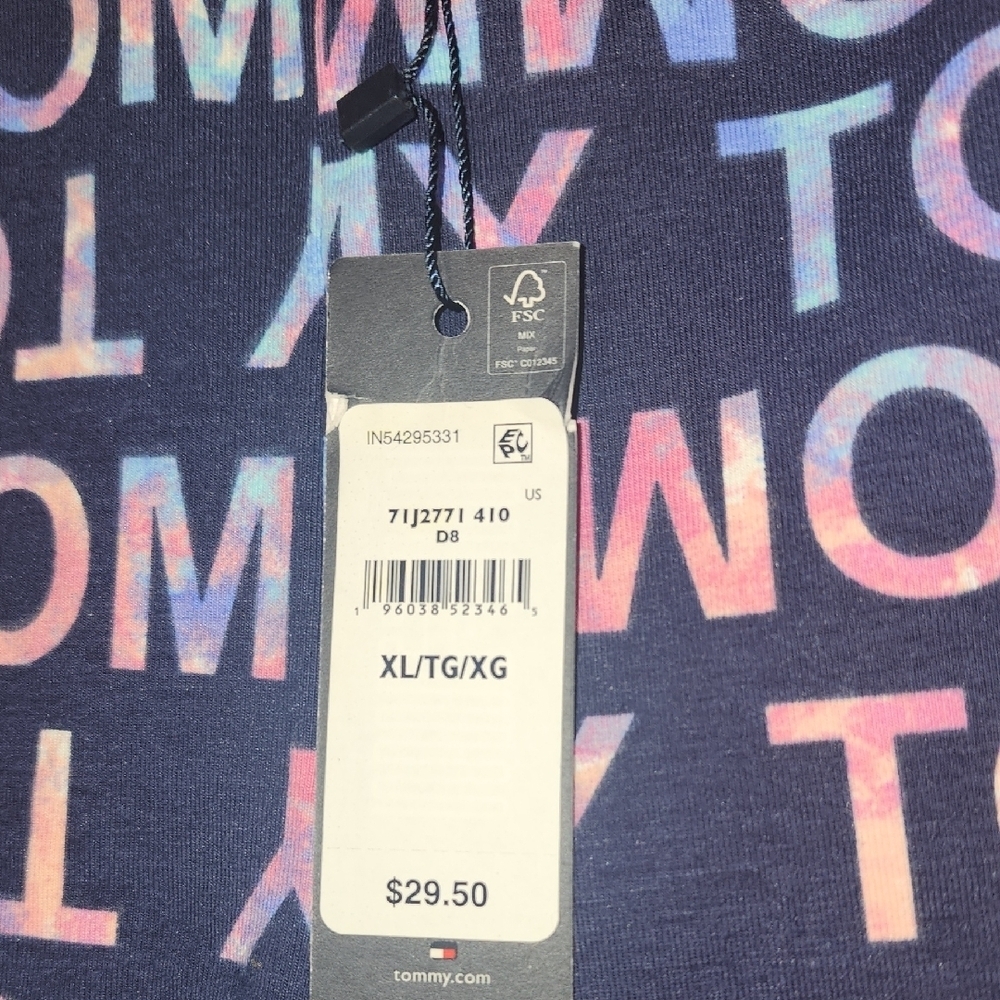 Tommy Hilfiger Kids Blue and Pink Logo Leggings - Picture 3 of 4